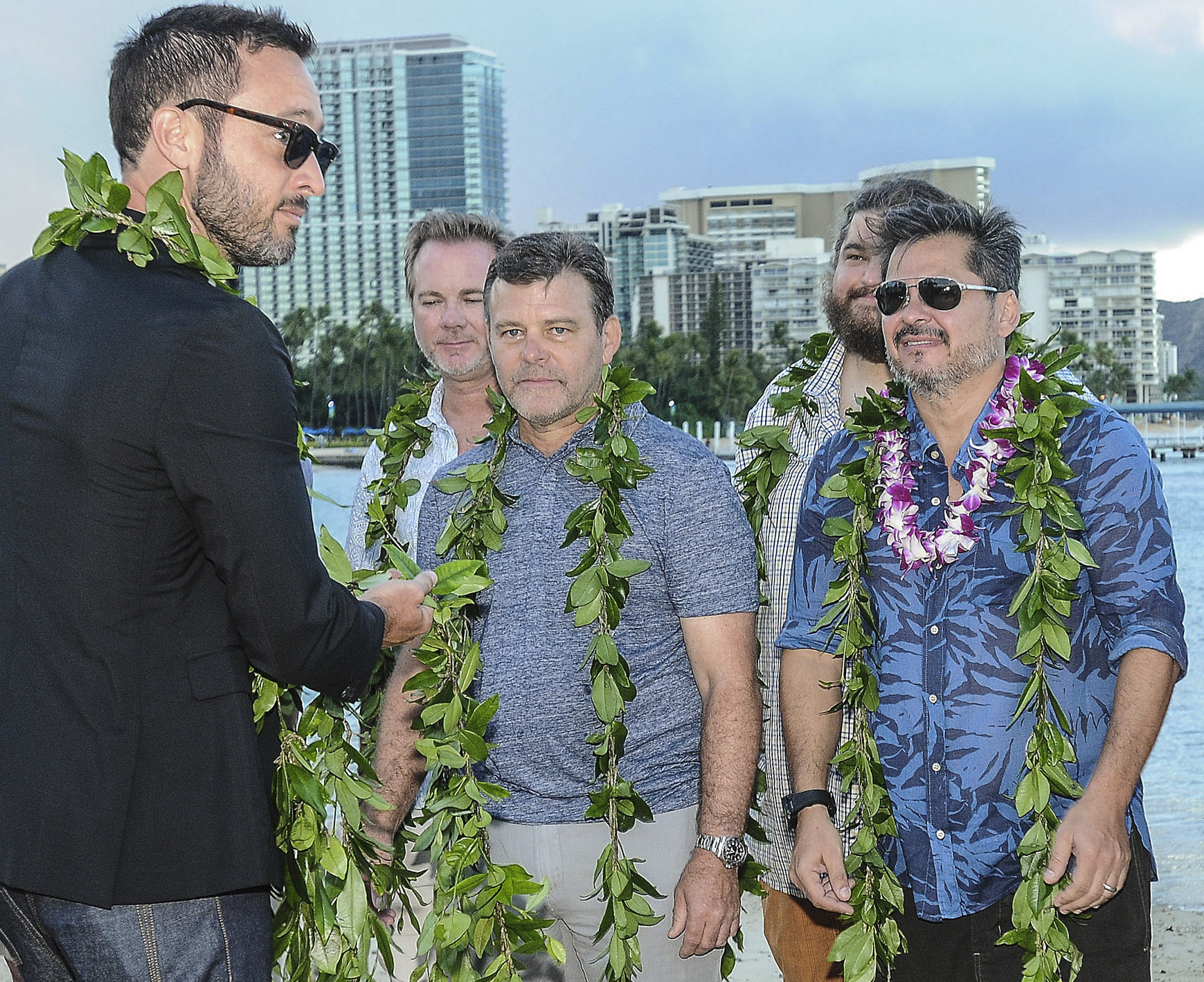 In the spirit of their host culture, the cast and crew of Hawaii Five-0 gathered for their annual blessing ceremony.