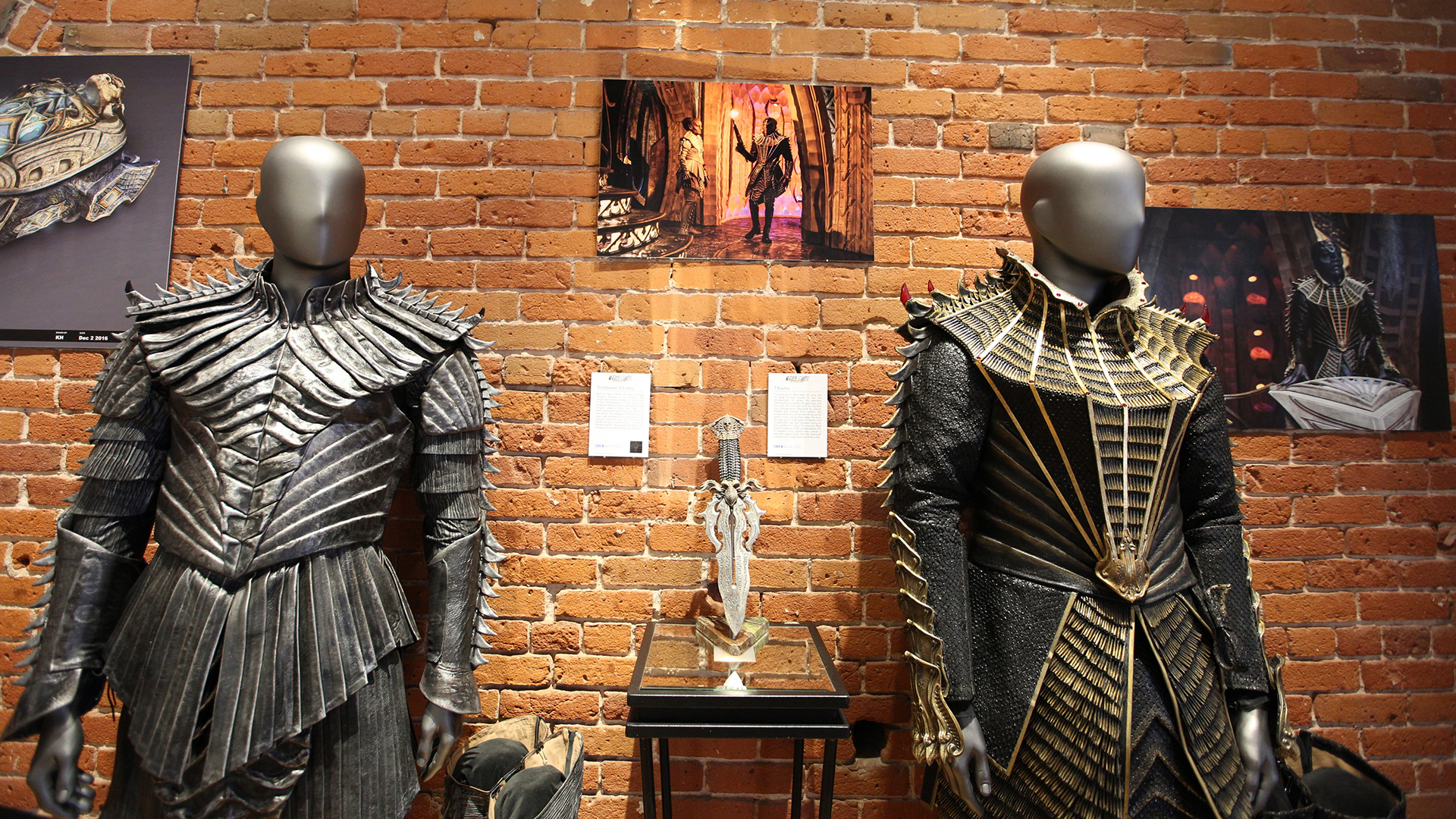 Costumes and props on display at Michael J. Wolf Fine Arts in San Diego