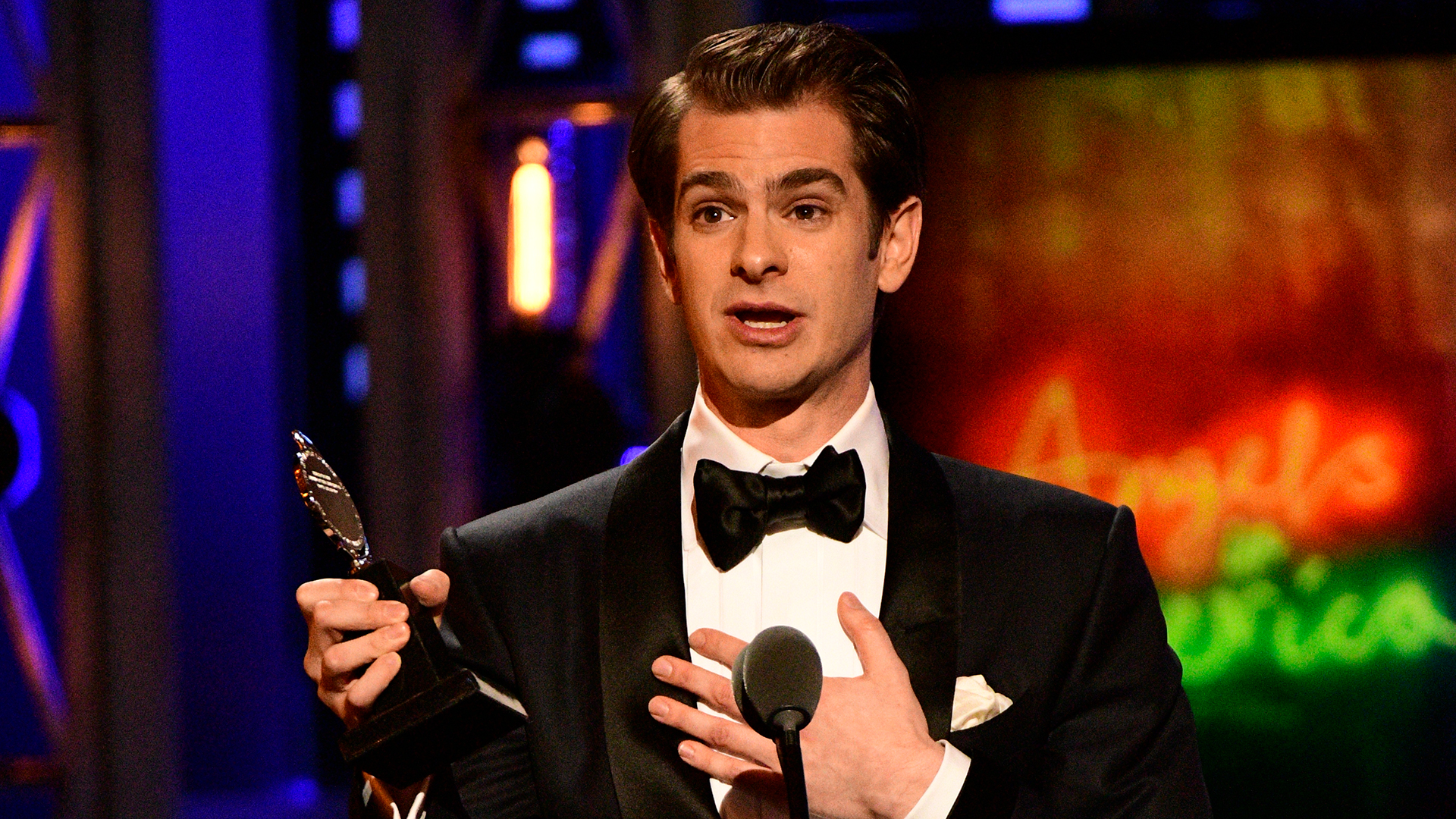 Andrew Garfield wins Best Leading Actor in a Play at the 2018 Tony Awards.