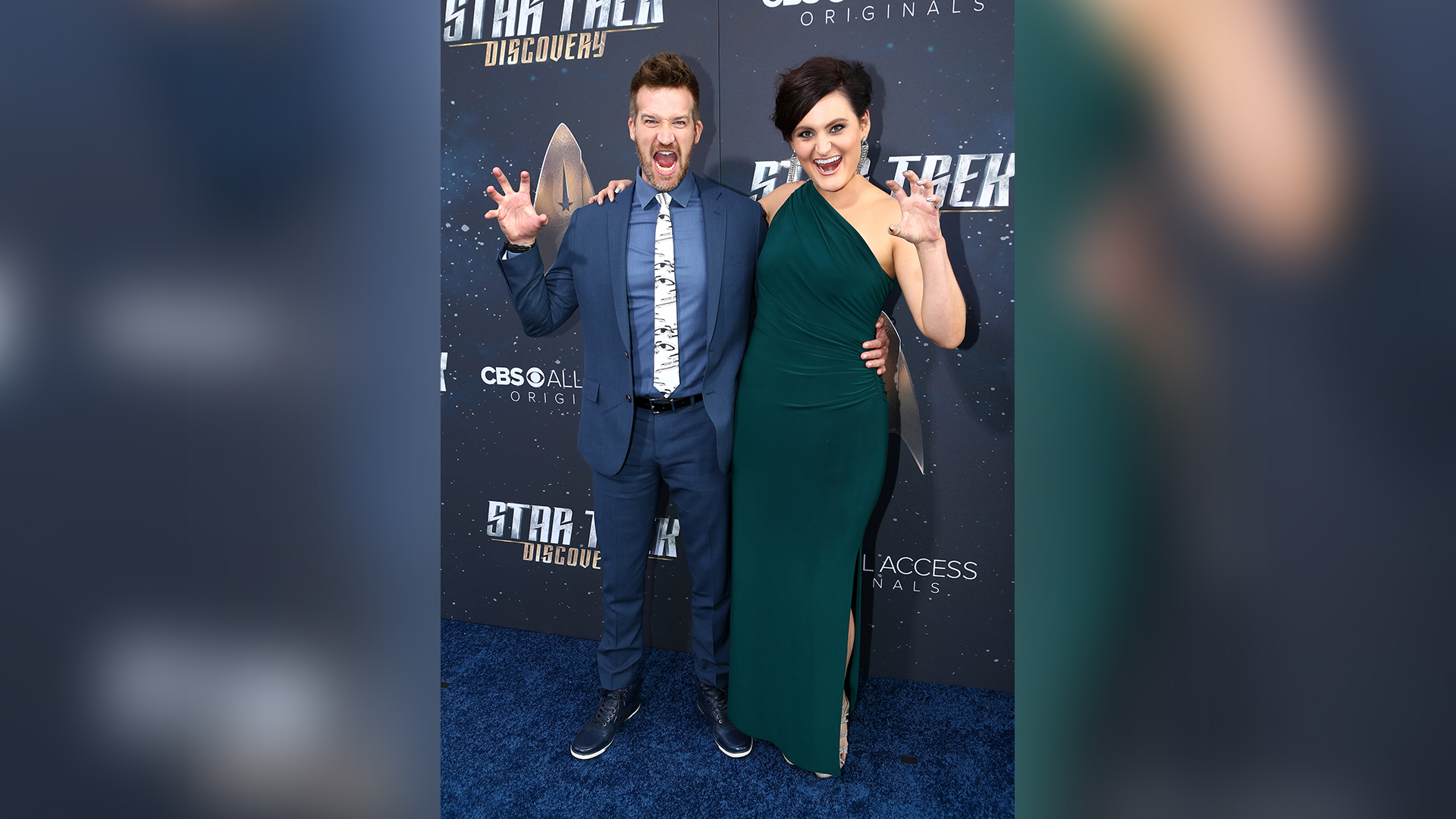 Kenneth Mitchell and Mary Chieffo from Star Trek: Discovery