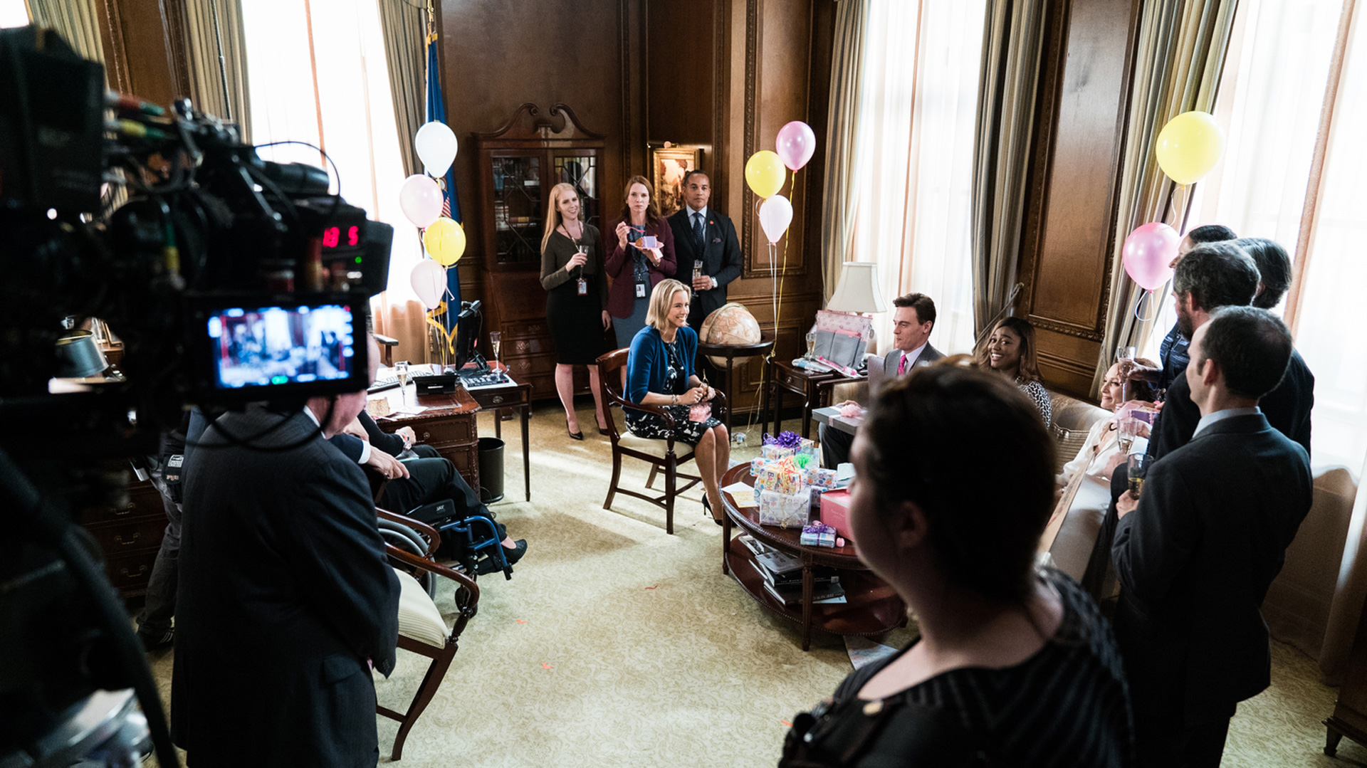 It takes a village—and a couple of cameras, of course—to shoot Madam Secretary. 