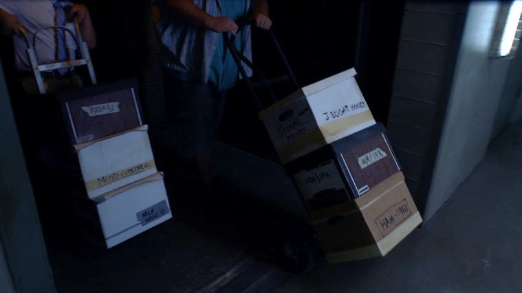 Boxes packed in Jerry's office were titled