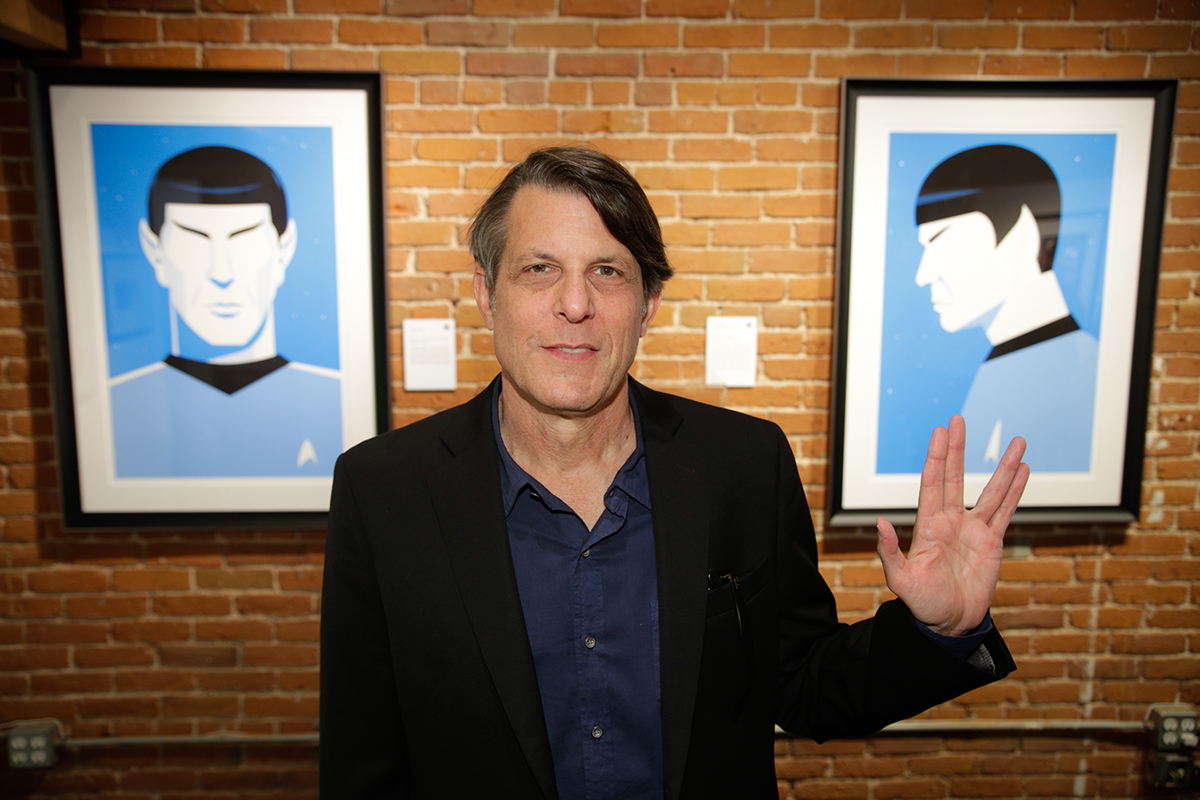 Adam Nimoy with Spock pieces