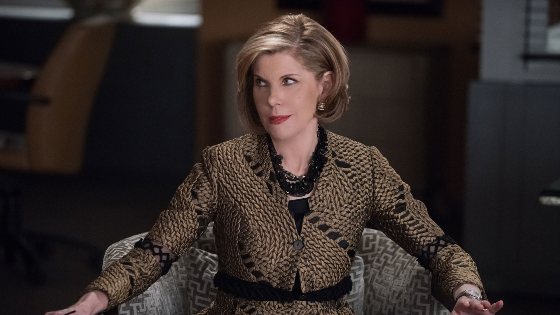 Diane Lockhart throws a knowing look.