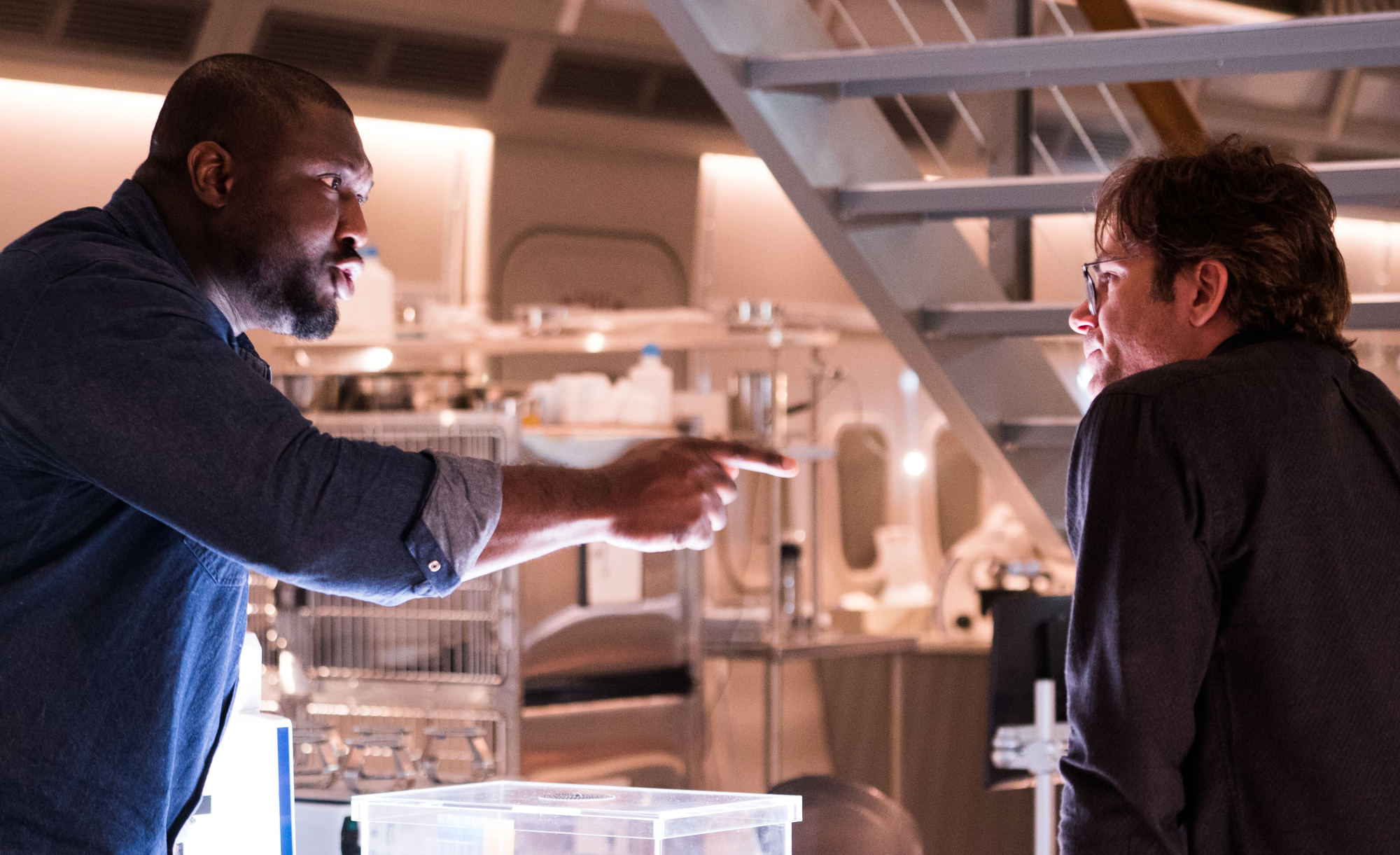 Abraham and Mitch exchange some heated words.